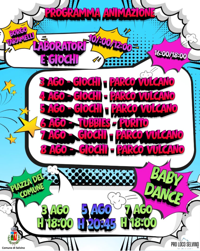 Animazione Mawow 03/08 – 08/08