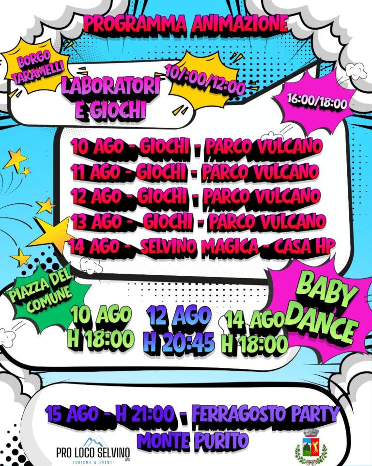 Animazione Mawow 10/08 – 15/08